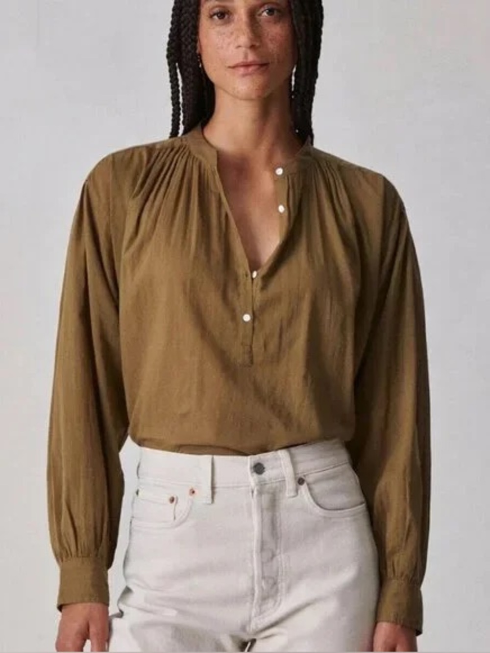 Buck Mason Olive Ojai Tunic Henley